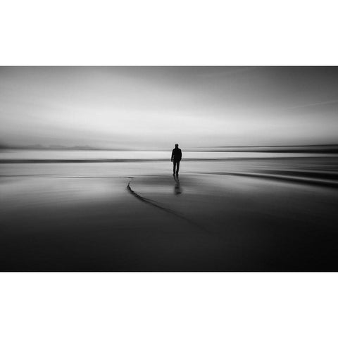 Walking to nowhere Black Modern Wood Framed Art Print by Pascual Buye, Santiago