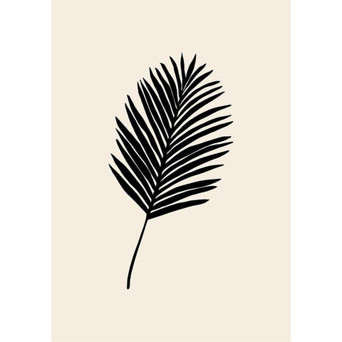 Black Palm White Modern Wood Framed Art Print by Artographie Studio