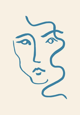 Portrait 03 Black Ornate Wood Framed Art Print with Double Matting by Artographie Studio