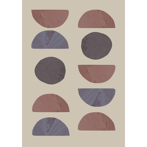 Collage 04 Sand Gold Ornate Wood Framed Art Print with Double Matting by Artographie Studio