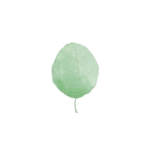 Single Leaf White Modern Wood Framed Art Print by Artographie Studio