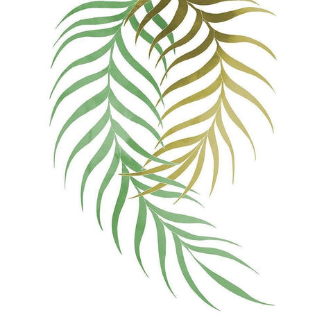 Palm Leaf White Modern Wood Framed Art Print by Artographie Studio