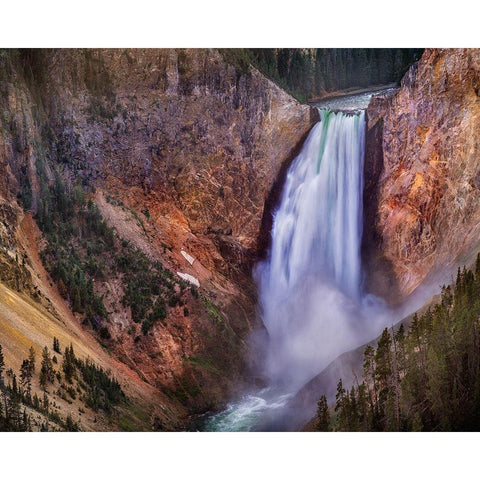 Lower Falls Grand Canyon White Modern Wood Framed Art Print by Palacios, Ignacio