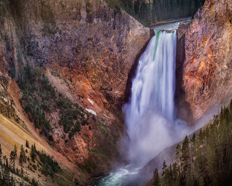 Lower Falls Grand Canyon Black Ornate Wood Framed Art Print with Double Matting by Palacios, Ignacio