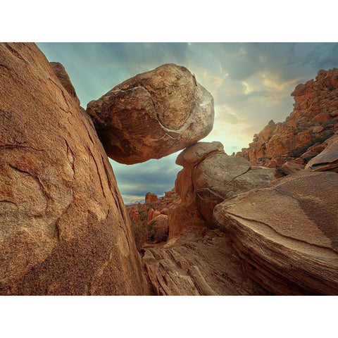 Balanced Rock Black Modern Wood Framed Art Print with Double Matting by Perlow, Gary