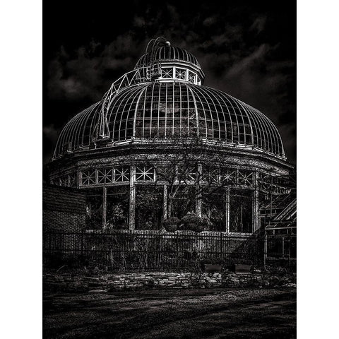 Allan Gardens Conservatory Toronto Black and White Black Modern Wood Framed Art Print with Double Matting by Carson, Brian