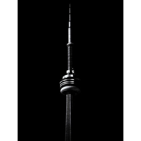 CN Tower Toronto No 1 Black Modern Wood Framed Art Print with Double Matting by Carson, Brian