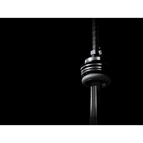 CN Tower Toronto No 2 White Modern Wood Framed Art Print by Carson, Brian