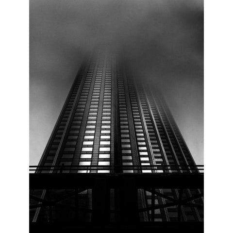 Downtown Toronto Fogfest No 11 White Modern Wood Framed Art Print by Carson, Brian