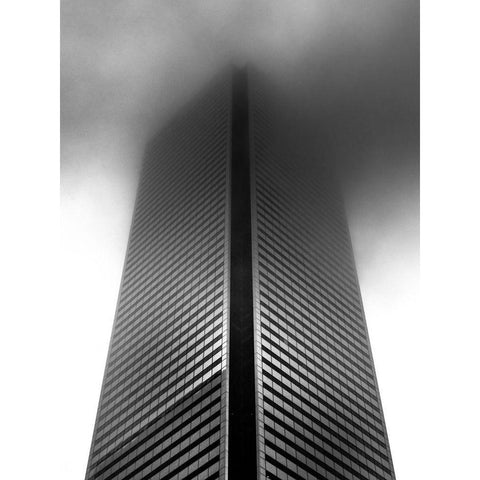 Downtown Toronto Fogfest No 12 Black Modern Wood Framed Art Print with Double Matting by Carson, Brian