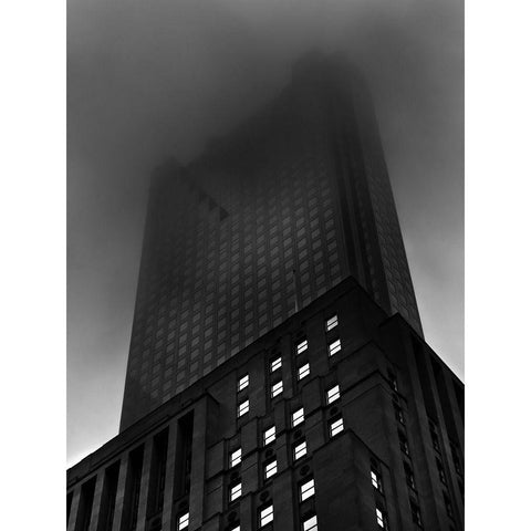 Downtown Toronto Fogfest No 13 Gold Ornate Wood Framed Art Print with Double Matting by Carson, Brian