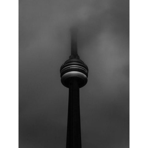 Downtown Toronto Fogfest No 37 White Modern Wood Framed Art Print by Carson, Brian