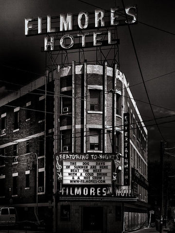 Filmores Hotel Toronto White Modern Wood Framed Art Print with Double Matting by Carson, Brian