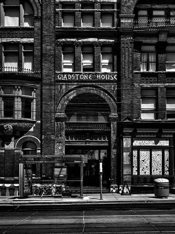 Gladstone Hotel Toronto No 1 Black Ornate Wood Framed Art Print with Double Matting by Carson, Brian