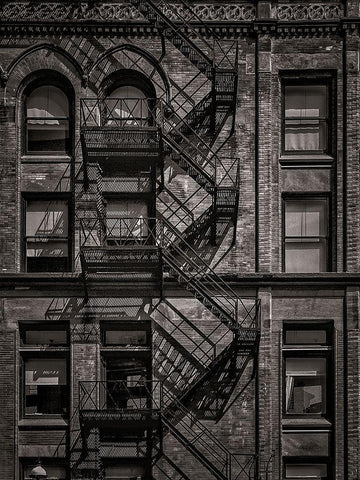 Gooderham Flatiron Building Toronto No 4 Black Ornate Wood Framed Art Print with Double Matting by Carson, Brian