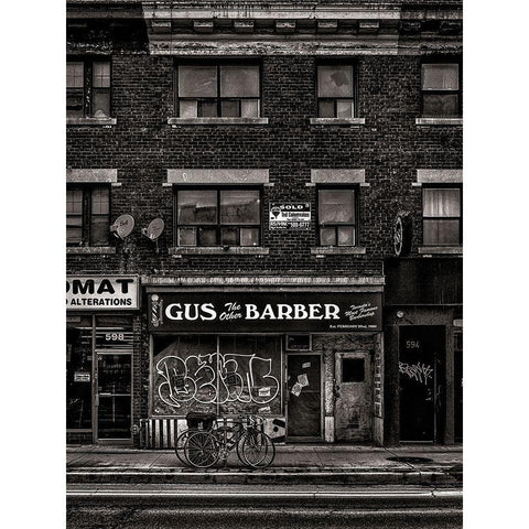 Gus the Other Barber Black Modern Wood Framed Art Print with Double Matting by Carson, Brian