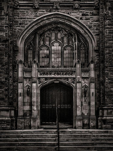 Knox College Entrance Toronto White Modern Wood Framed Art Print with Double Matting by Carson, Brian