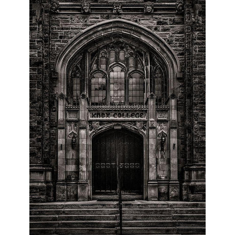 Knox College Entrance Toronto White Modern Wood Framed Art Print by Carson, Brian