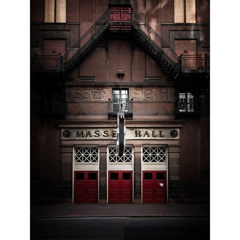 Massey Hall No 1 Color White Modern Wood Framed Art Print by Carson, Brian