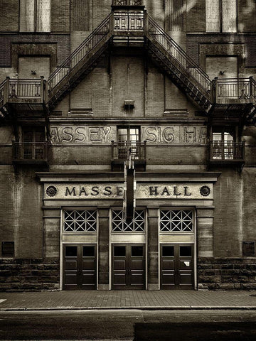 Massey Hall No 1 Toned Black Ornate Wood Framed Art Print with Double Matting by Carson, Brian