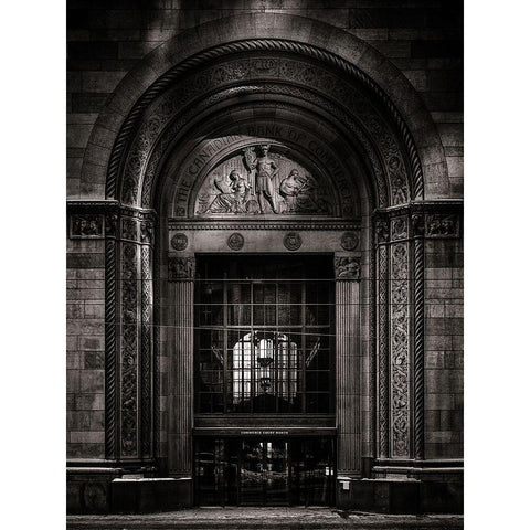 King Street Toronto No 2 Black Modern Wood Framed Art Print by Carson, Brian