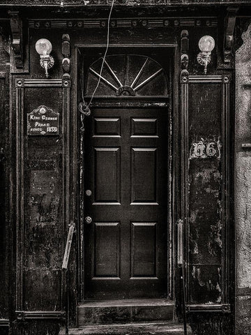 George Street Toronto White Modern Wood Framed Art Print with Double Matting by Carson, Brian