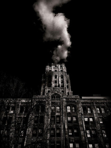 Wellesley Street Toronto No 991 White Modern Wood Framed Art Print with Double Matting by Carson, Brian