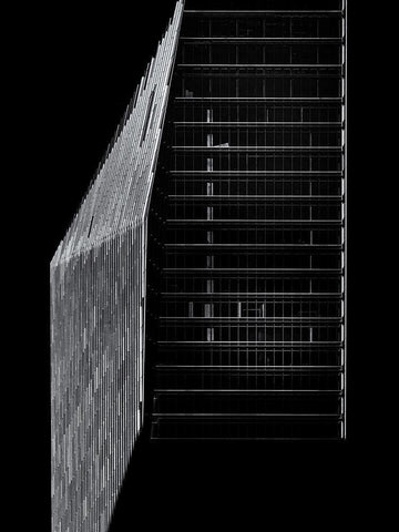 Adelaide Street Tower Toronto Black Ornate Wood Framed Art Print with Double Matting by Carson, Brian