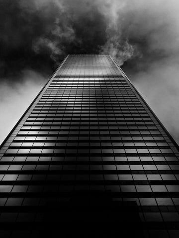 King Street Toronto No 101 Black Ornate Wood Framed Art Print with Double Matting by Carson, Brian