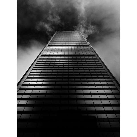 King Street Toronto No 101 Black Modern Wood Framed Art Print by Carson, Brian