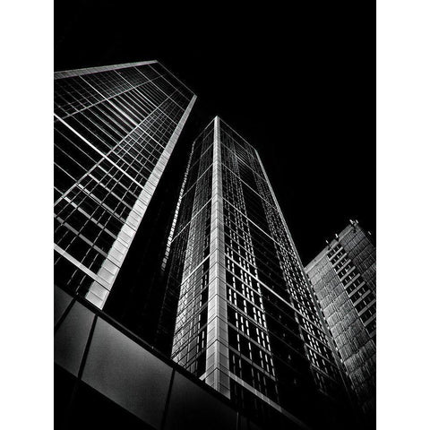 Charles Street Toronto No 1 Black Modern Wood Framed Art Print with Double Matting by Carson, Brian