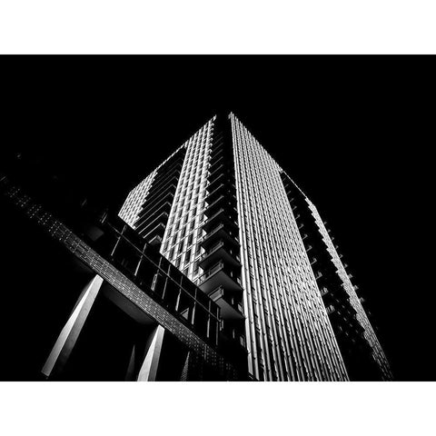 Sumach Street Toronto No 170 Black Modern Wood Framed Art Print with Double Matting by Carson, Brian