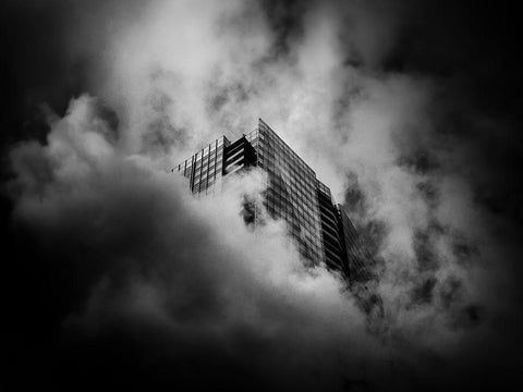 University Avenue No 1882 White Modern Wood Framed Art Print with Double Matting by Carson, Brian