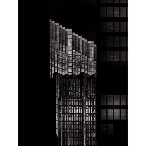 Bay Street North Tower Toronto No 2004 Black Modern Wood Framed Art Print with Double Matting by Carson, Brian