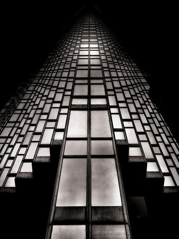 Bay Street South Tower Toronto No 2004 White Modern Wood Framed Art Print with Double Matting by Carson, Brian