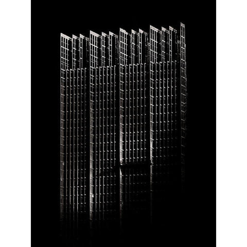 Bay Street South Tower Toronto No 2007 Black Modern Wood Framed Art Print with Double Matting by Carson, Brian