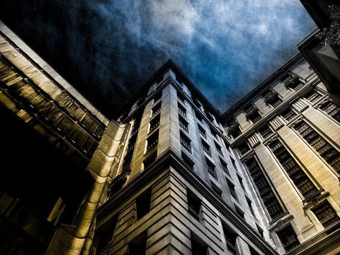 University Avenue Toronto No 3302 Color Black Ornate Wood Framed Art Print with Double Matting by Carson, Brian