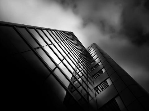 University Avenue Toronto No 5252 White Modern Wood Framed Art Print with Double Matting by Carson, Brian