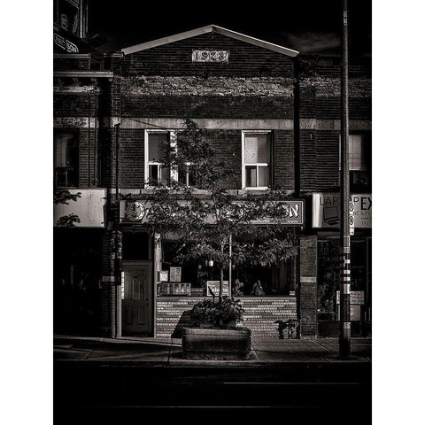 Danforth Avenue Toronto No 861 White Modern Wood Framed Art Print by Carson, Brian