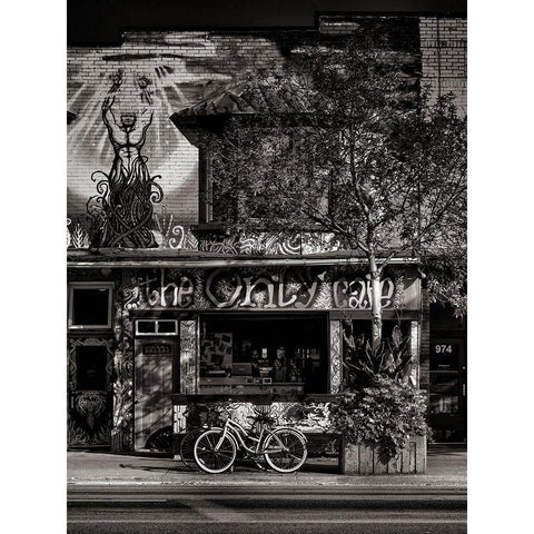 Danforth Avenue Toronto No 972 White Modern Wood Framed Art Print by Carson, Brian