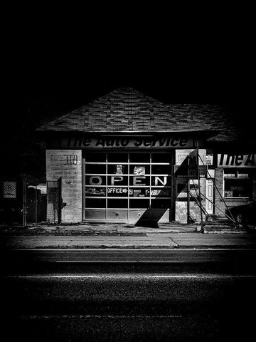 Danforth Avenue Toronto No 1030 Black Ornate Wood Framed Art Print with Double Matting by Carson, Brian