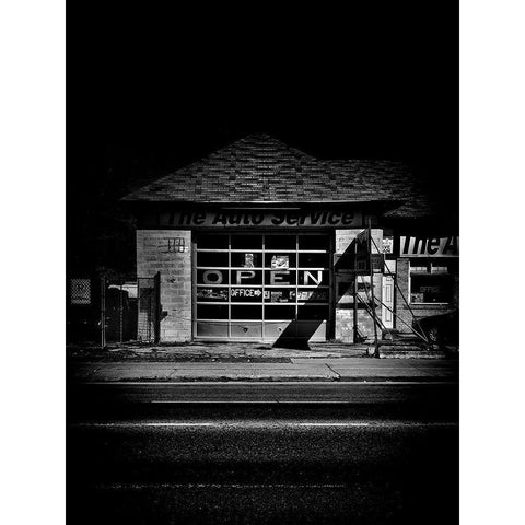 Danforth Avenue Toronto No 1030 White Modern Wood Framed Art Print by Carson, Brian