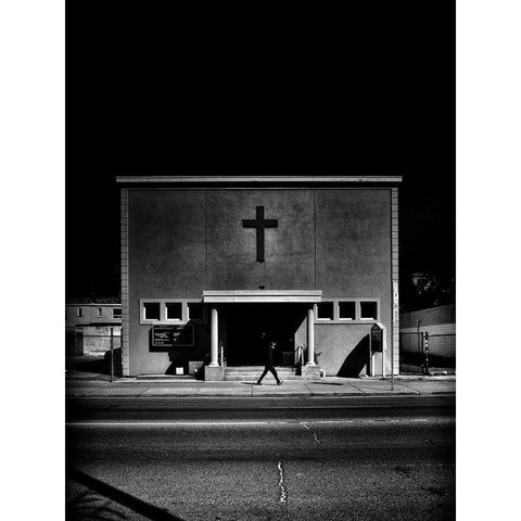 Danforth Avenue Toronto No 1050 Black Modern Wood Framed Art Print with Double Matting by Carson, Brian