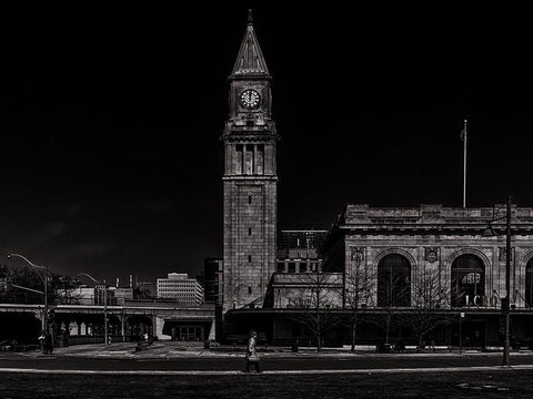 North Toronto Railway Station No 2 Black Ornate Wood Framed Art Print with Double Matting by Carson, Brian