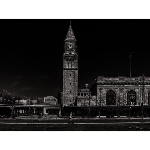 North Toronto Railway Station No 2 Black Modern Wood Framed Art Print with Double Matting by Carson, Brian