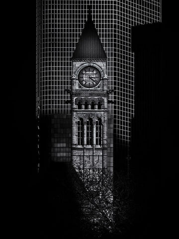 Old City Hall Toronto No 1 White Modern Wood Framed Art Print with Double Matting by Carson, Brian