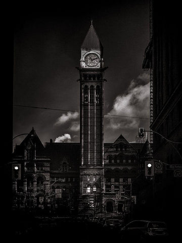 Old City Hall Toronto No 5 White Modern Wood Framed Art Print with Double Matting by Carson, Brian