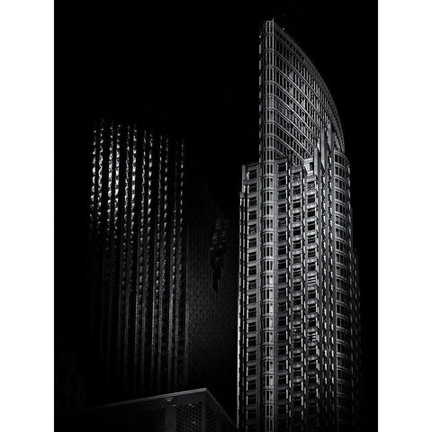 Old City Hall Toronto No 2 Black Modern Wood Framed Art Print with Double Matting by Carson, Brian