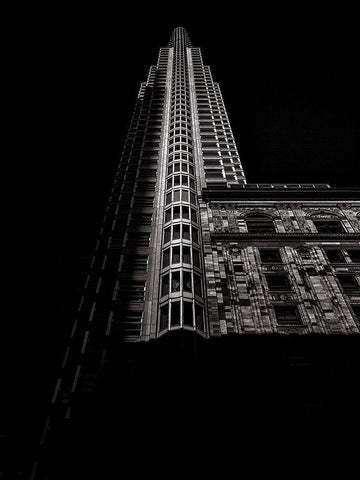 One King Street West Toronto No 4 Black Ornate Wood Framed Art Print with Double Matting by Carson, Brian