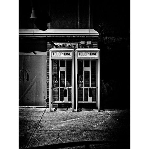 Phone Booth No 1 Gold Ornate Wood Framed Art Print with Double Matting by Carson, Brian